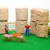 4 шт. Миниатюрная модель тюка сена, реалистичное украшение для мини-стога сена, крошечный круглый искусственный тюк соломы, аксессуары для украшения кукольного домика на ферме