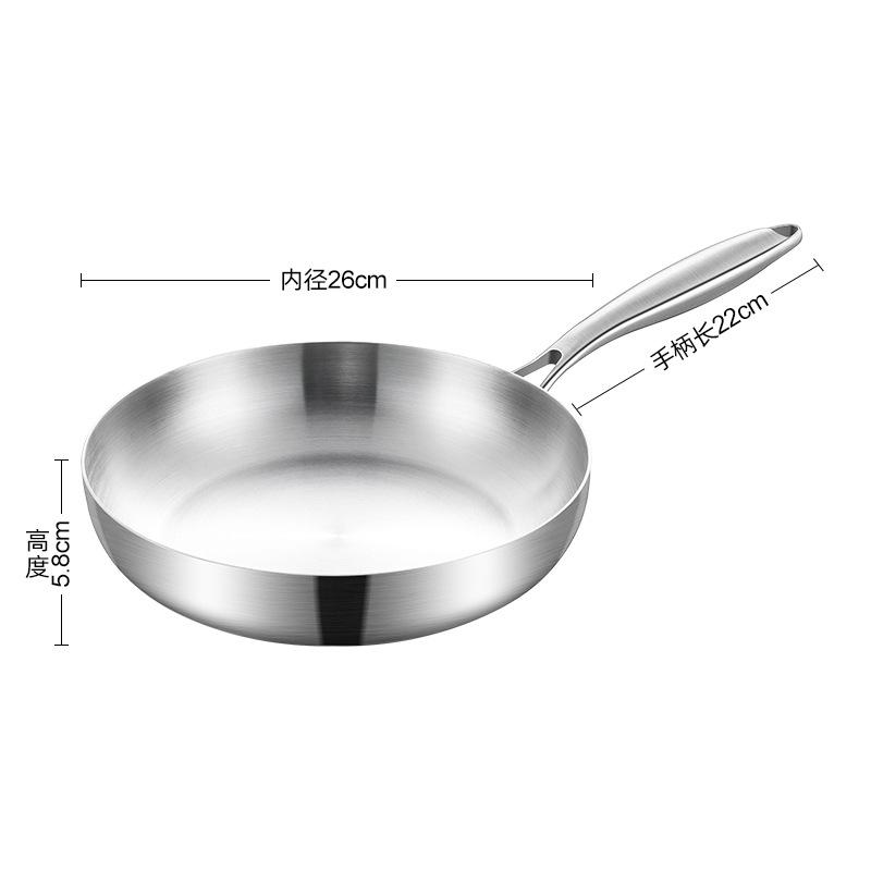 316 Stainless Steel Pan Honeycomb Non-stick Home Steak Pan Fried Egg Fish Pan Frying Pan Cookware  Wok Pan  Cast Iron Cookware