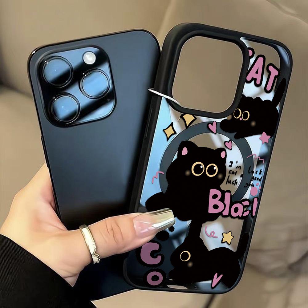 Магнитный чехол для телефона для iPhone 11 12 17 14 15 Pro Max 15 14 16 Pro13 14 15 16 Противоударный чехол Магнитное кольцо Mag-Safe Задняя крышка