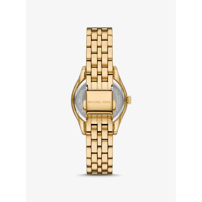 Michael Kors Мини-часы Harlowe с паве, золотистый тон MK4870