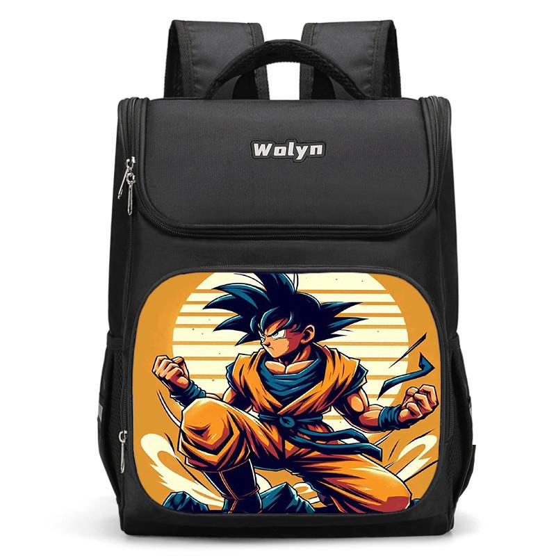 Spacious Dragon Ball Backpack For Kids Lightweight Oxford Cloth School Bag