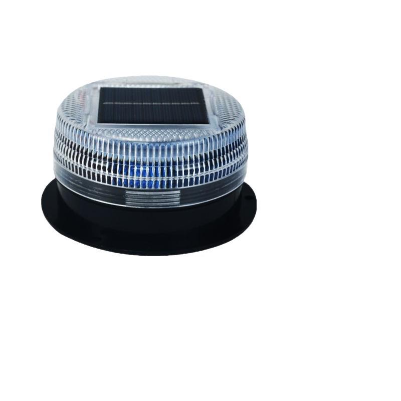 Solar-Powered Magnetic LED Strobe Light for Construction and Night Parking