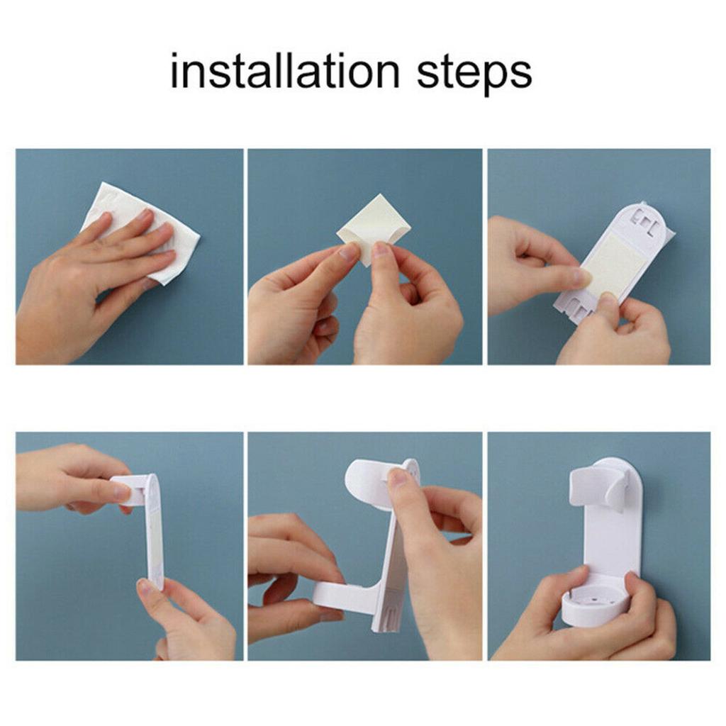 Electric Toothbrush Holder Traceless Rack Wall-Mounted Toothbrush Base Electric Toothbrush Holder Bathroom Accessories