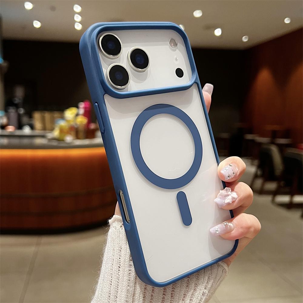 Роскошный противоударный чехол с магнитной фиксацией для iPhone 17 Air 16 15 14 Plus 13 12 11 Pro Max для беспроводной зарядки MagSafe Чехол-накладка