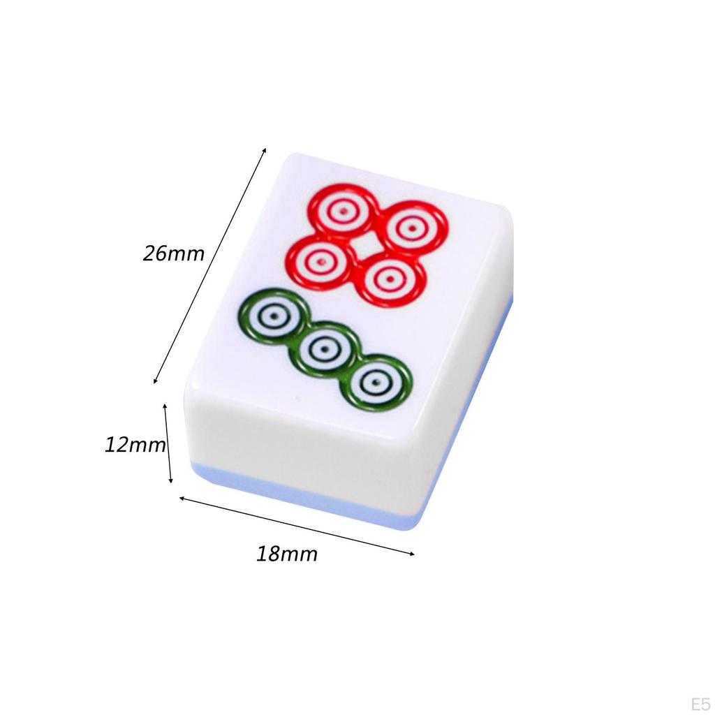 144 Pieces Chinese Version Game Set Mini Mahjong Tiles Party Supplies Classic Board Portable