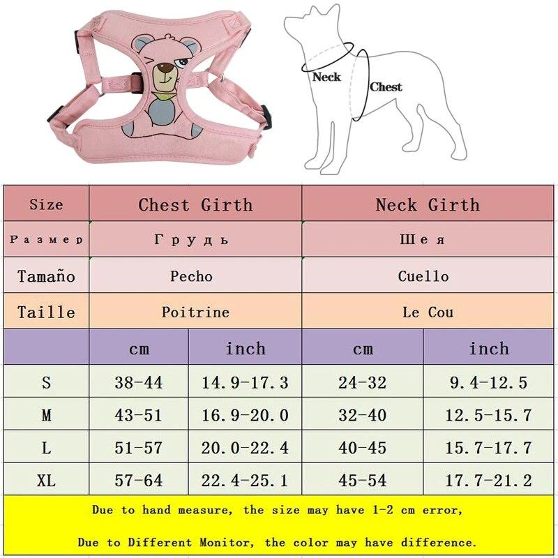 Милый поводок для собак, набор для маленьких и средних собак, нагрудный ремень, поводок для щенков и кошек, жилет для чихуахуа, прогулочный поводок, товары для домашних животных