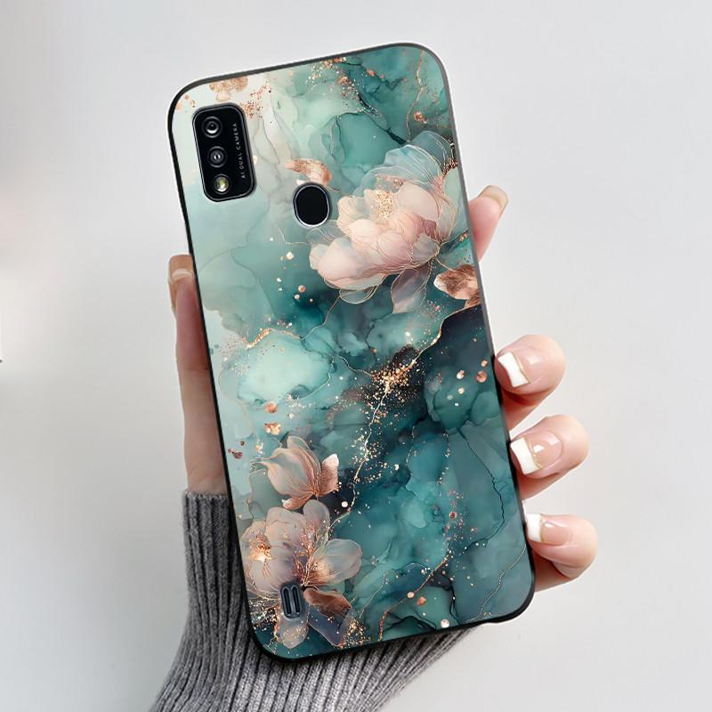 Phone Case For ZTE Blade A51/A7P Jelly Soft Black Cover New Stylish Pattern Dreamy Moon Sea ZTE Blade A51/A7P Casing