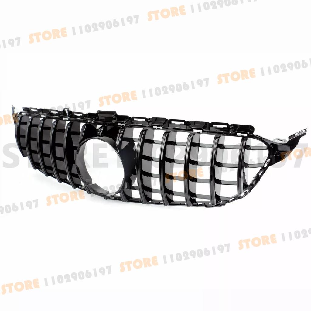 Для Mercedes Benz 2015-2018 2019-2021 W205 C-Class C180 C200 C250 C300 C400 GT Передний бампер Решетка радиатора Решетка капота С отверстием для камеры