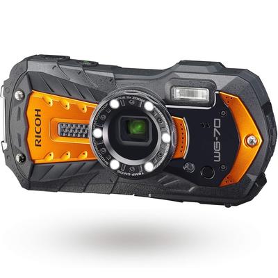 Ricoh WG-70 Orange Ricoh подлинная водонепроницаемая цифровая камера 14м водонепроницаемость (2 часа непрерывно) 1,6 м ударопрочный пылезащитный -10℃ морозостойкий Tough b