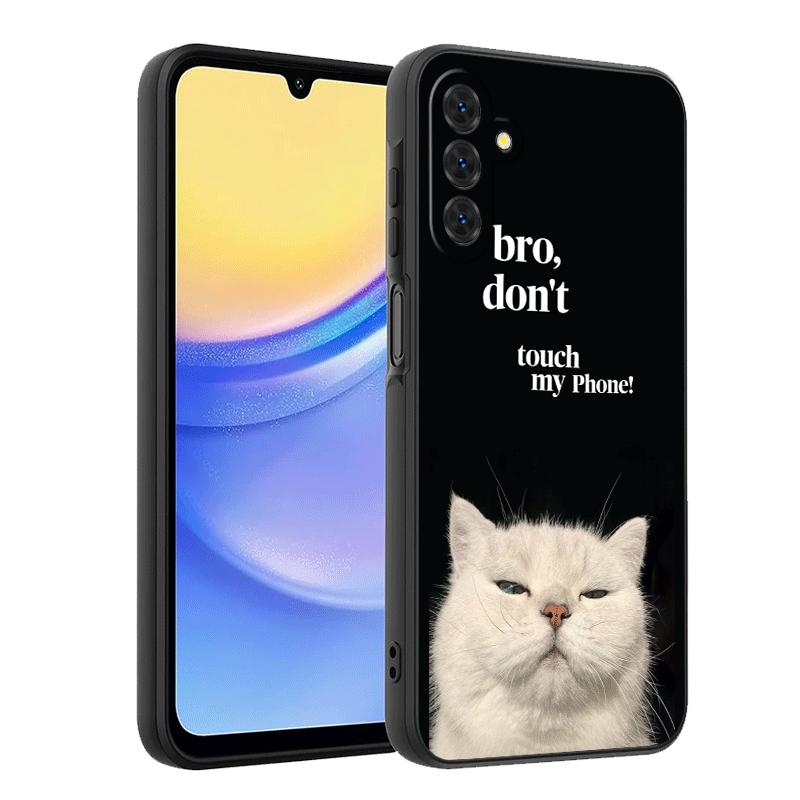 Смешной Чехол Не Трогай Мой Телефон Мягкий Чехол для Телефона для Samsung A17 A37 A57 A16 A26 A36 A56 A15 A25 A35 A55 A14 A24 A34 A54 A13 A23 A3