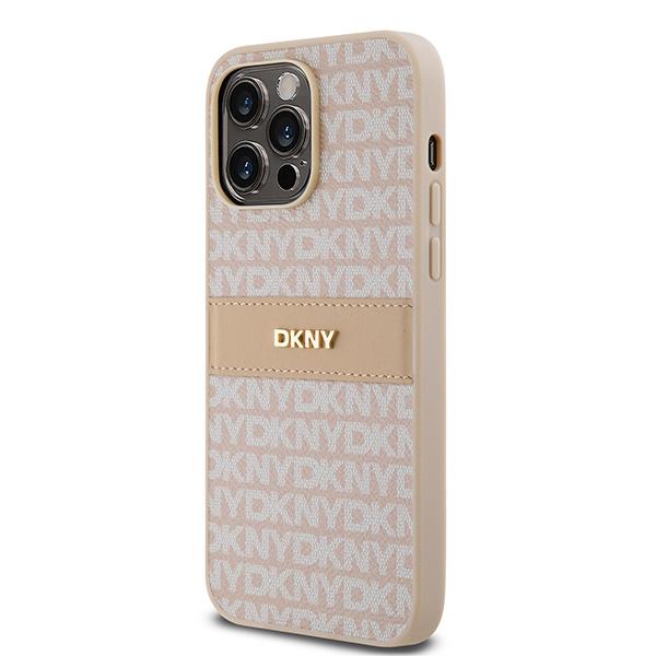 Dkny Dkhcp14Lprthslp Iphone 14 Pro6.1 Różowy/Pink Hardcase Leather Mono Stripe & Metal Logo