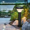 New 10W Solar LED Lawn Pillar Lamp Remote Control Light Sensor IP65 Waterproof Rechargeable Outdoor Garden ABS Lighting Fixture