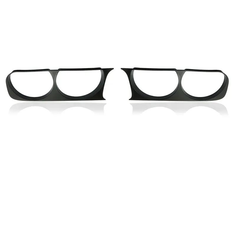 68051527AA 68051526AA For Dodge Challenger 2008-2014 Black Car Front Headlight Lamp Bezel Frame Trim LH RH Pair