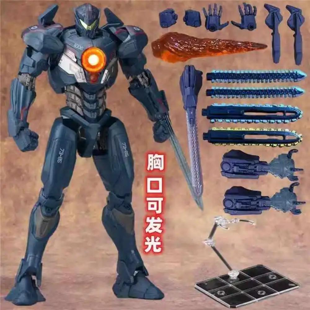Neca Тихоокеанский рубеж Модель меха Черно Альфа Мобильный Светящийся Декоративный Орнамент Коллекция Ручная работа Мальчик Игрушка Робот Подарки на День Рождения