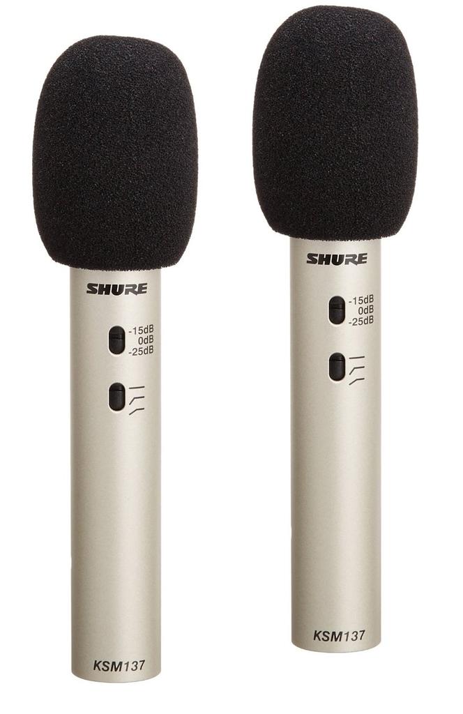 Shure KSM137 Cardioid Condenser Instrument Stereo Pair Model Microphone, KSM137/SL STEREO-X (2-Year Manufacturer's Warranty)
