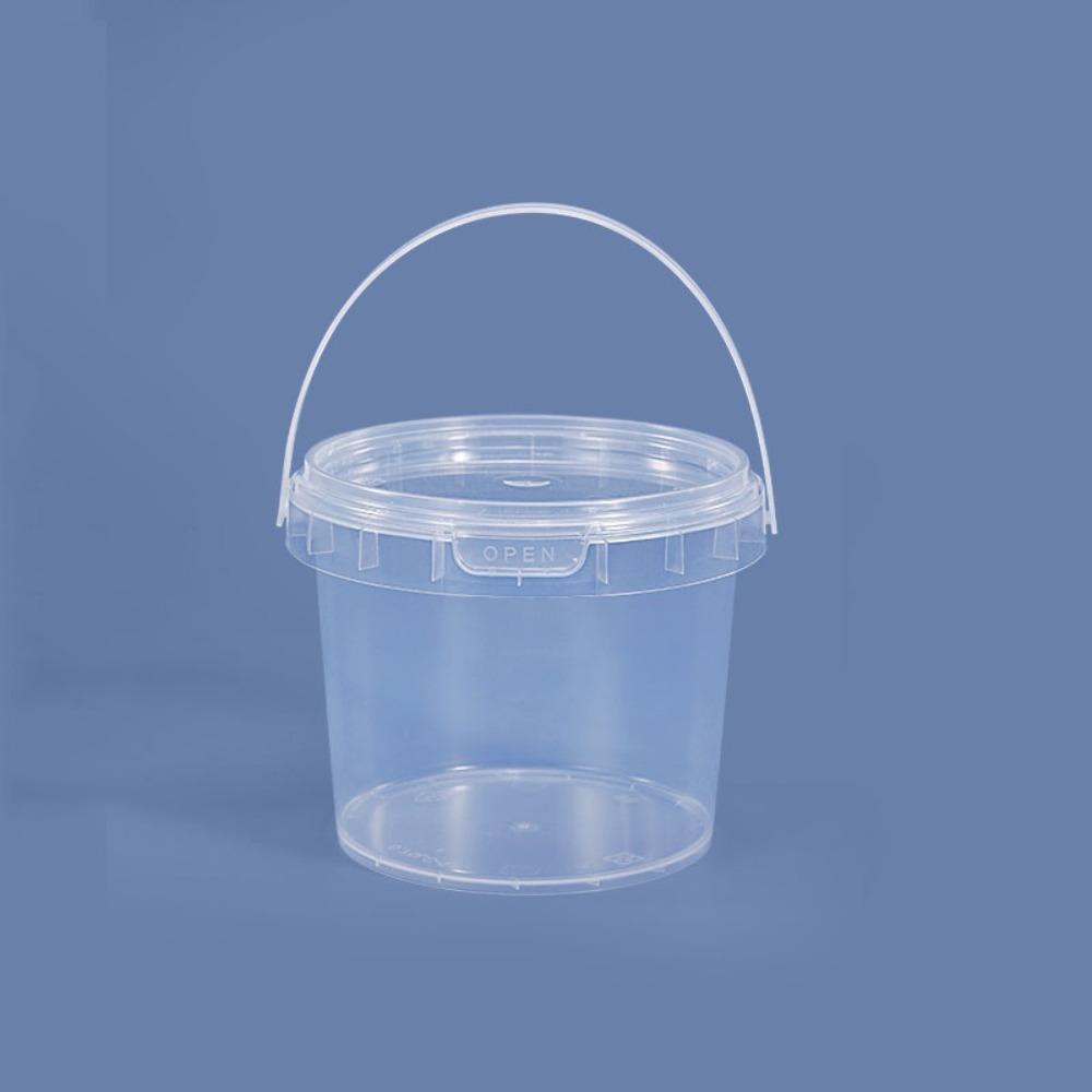 10pcs 500/750/1000ml Ice Cube Bucket with Lid Food Storage Jar Milk Tea Bucket Milk Tea Shop