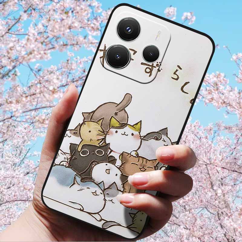 Для Xiaomi Redmi Note 14 5G 4G Чехлы 3D Рельефные Тисненые Ретро Мягкие Силиконовые Чехлы Для Redmi Note 14 5G Глобальная Версия 3D Чехлы