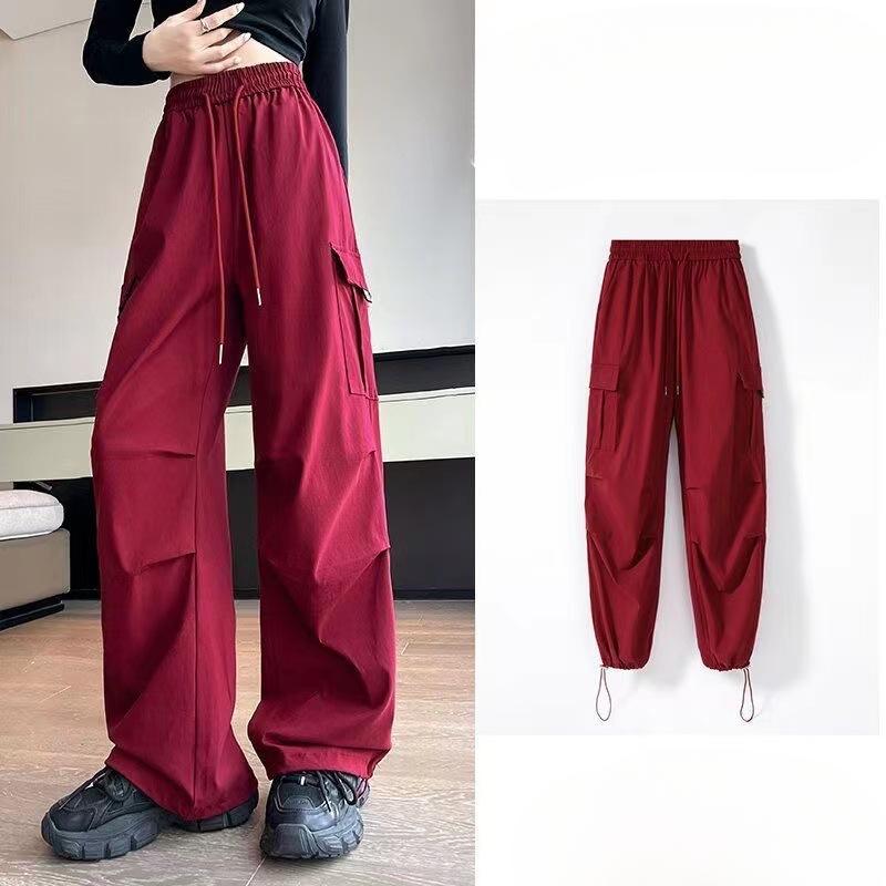 Летний ретро комбинезон повседневный прямой свободный с высокой талией брюки женские