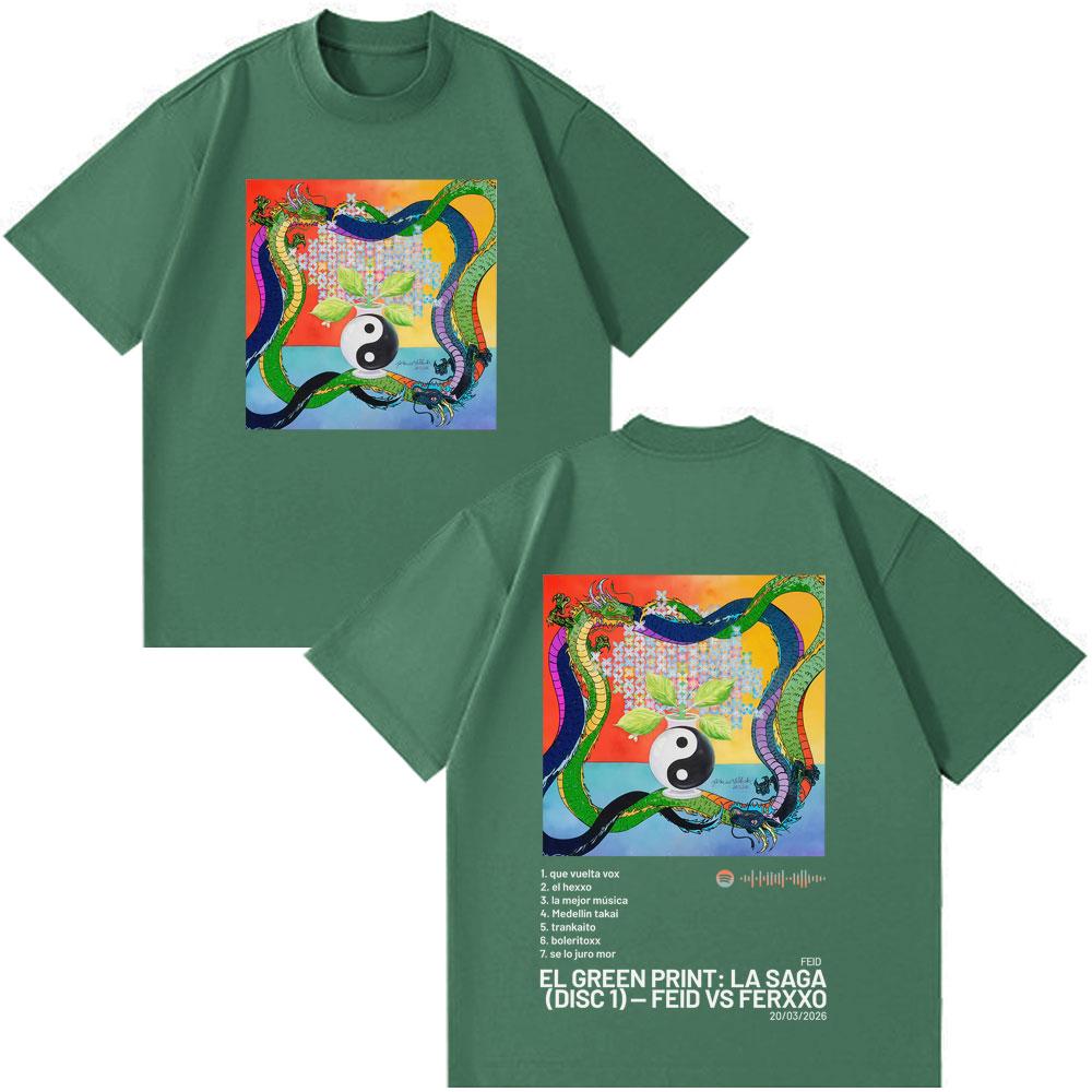 Rapper Feid Ferxxo Tour 2026 Album Print Tshirt Men Women Fashion Tshirts Summer Cotton Casual Loose High Quality Tshirts Tops