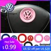 Для VW Volkswagen Jetta MK5 Golf 40 мм ABS Полый Накладка-эмблема на центр руля автомобиля для Volkswagen Passat Golf MK6 MK7