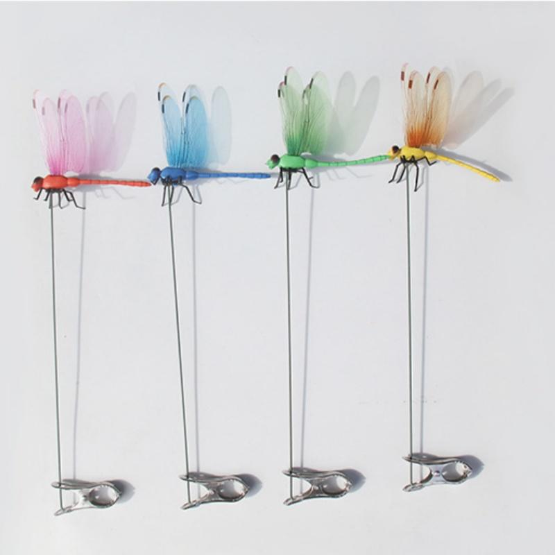 6 шт. Искусственная стрекоза клипса Водонепроницаемая Уличная 3D Стрекоза Садовые Декоративные Клипсы Домашние Патио Украшения Поделки Искусственная Стрекоза Клипса