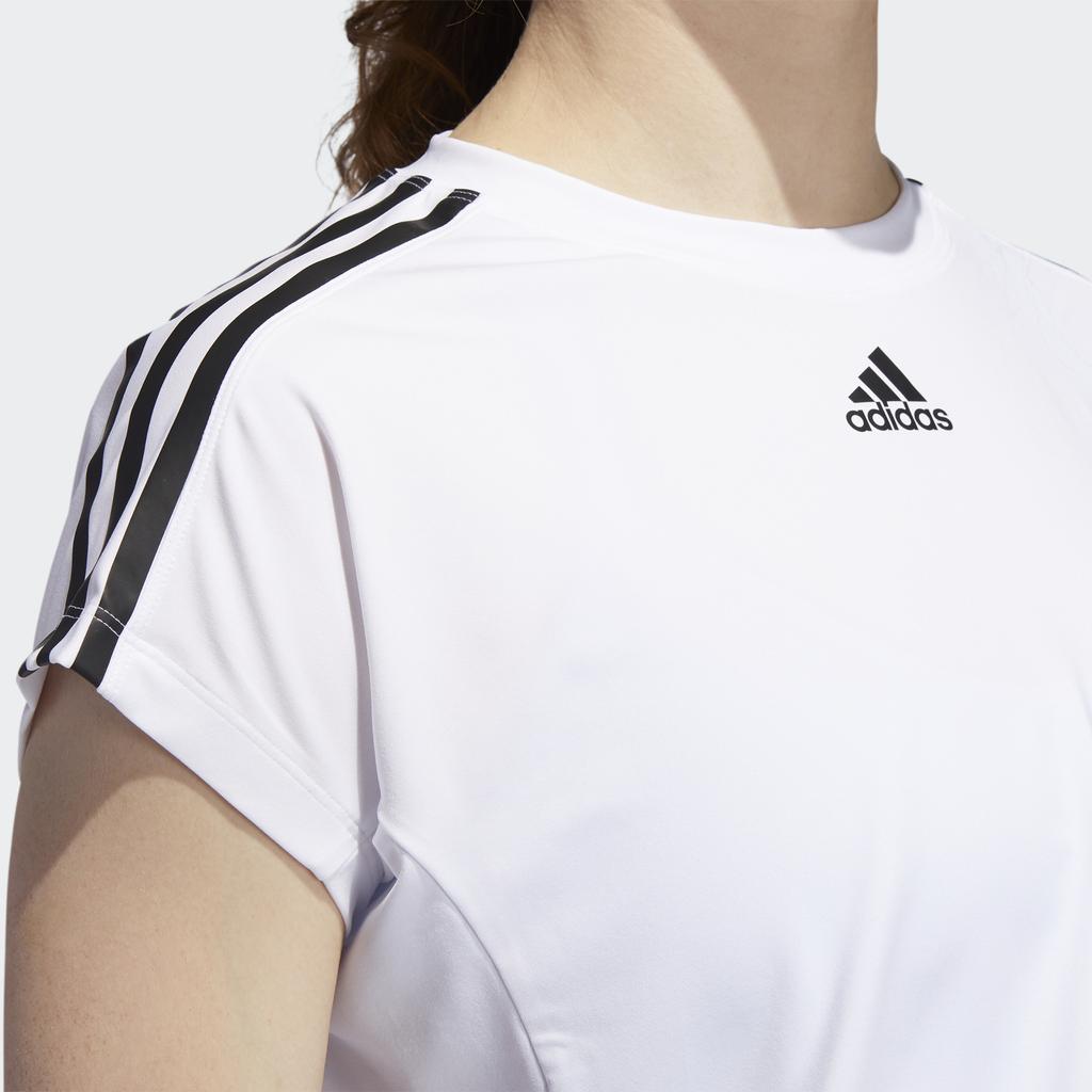 adidas 3S Tie Tee Training Полосатая футболка с коротким рукавом Женская футболка белая DX7529