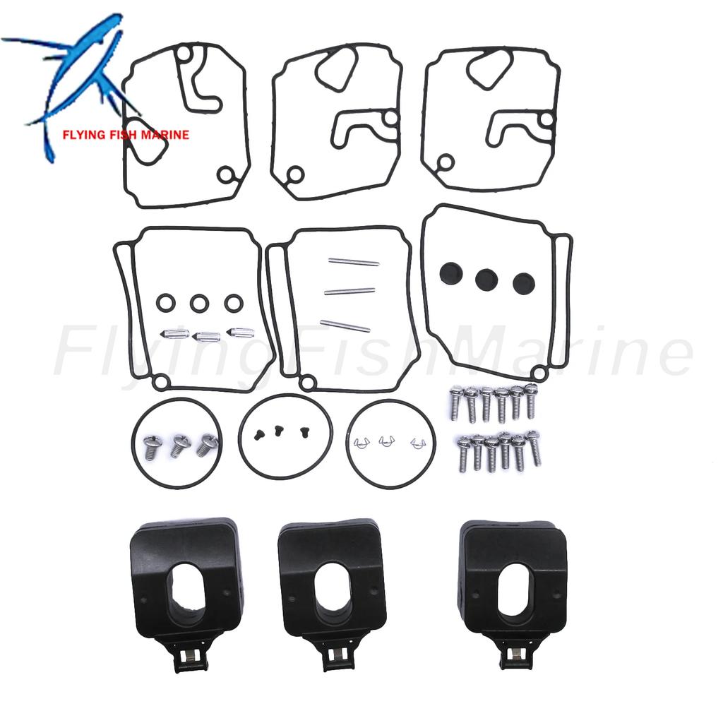 Outboard Motor 3F3-87122-1/0 3F3871220M 3F3871221M Carburetor Rebuild Repair Kit for Tohatsu Nissan 60HP 70HP 60B 70B 60C 70C