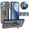 For Realme C63 4G Case Magnetic Ring Holder Phone Cases for Realme C63 C 63 RMX3939 Slide Camera Lens Armor Back Cover Fundas