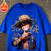 Summer TShirt One Piece Luffy Harajuku Unisexs Cotton Fitness Vintage Streetwear Oversized Womens ShortSleeve Casual Y2K Top