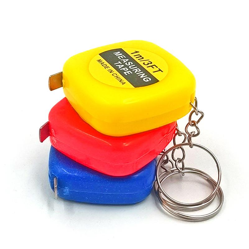 Mini Retractable Measuring Tape 1M 3FT Portable Anti Drop with Keychain for Office Home General Use