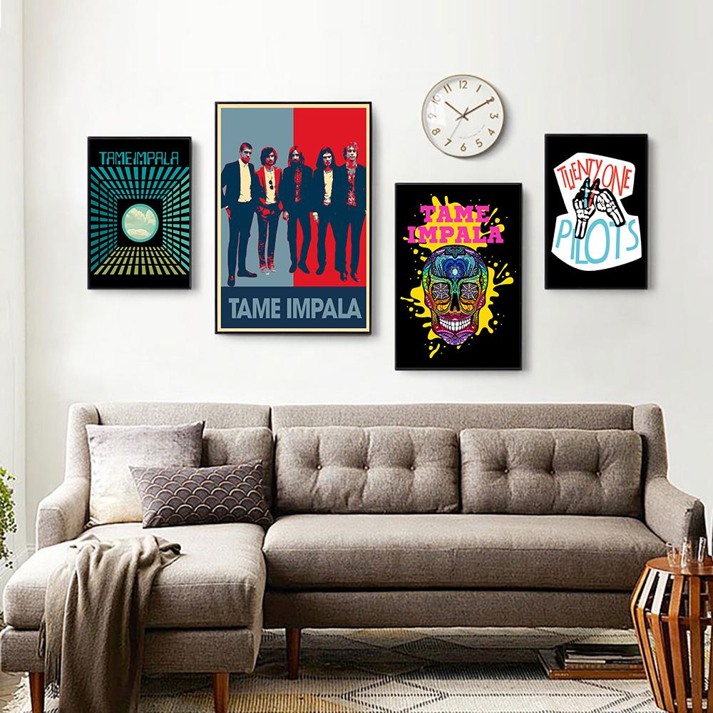 Мода Tame Impala Band Wall Art Печать Плакатов Абстрактная Музыка Рок Человек Обложка Холст Картина Картина Гостиная Спальня Домашний Декор