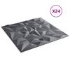Wall Panels 24 pcs 50 x 50 cm Amethyst Gray XPS Foam