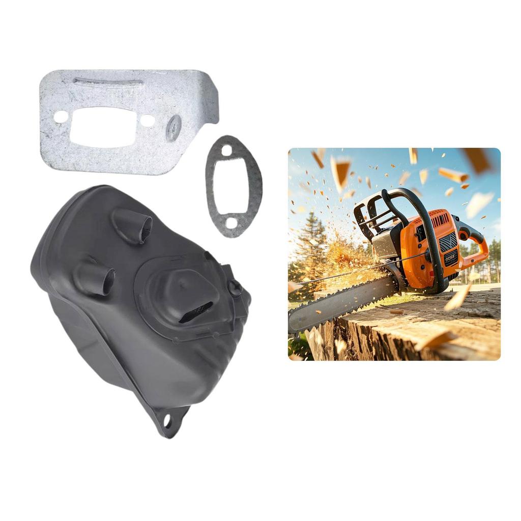 Metal Chainsaw Muffler Exhaust Assembly Easy Install Accessory Kit for 550XP 545 Chainsaw