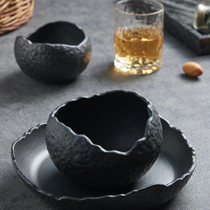 Керамическая миска в форме яичной скорлупы, десертная миска, усовершенствованная изящная миска для фруктового салата, холодных блюд, гостиничная посуда, молекулярная кухня