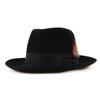 Б/у ШЛЯПА STETSON Stetson Размер: 6 7/8 (55см) Шляпа Федора из шерстяного фетра с перьями 70-х годов Черная Винтажная Старая Одежда 70-х [Мужская]