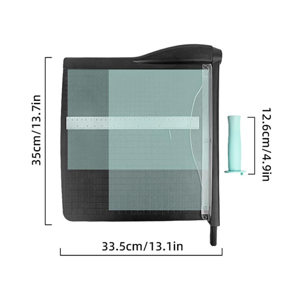 Резак для бумаги 12x12 дюймов, точная шкала, лезвие из марганцевой стали, многофункциональное использование, ручной резак для бумаги