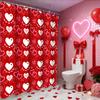 Шторка для душа «Сердце любви и Роза» ко Дню святого Валентина, водонепроницаемая шторка для ванной комнаты с 12 крючками, домашний декор в форме рыбы