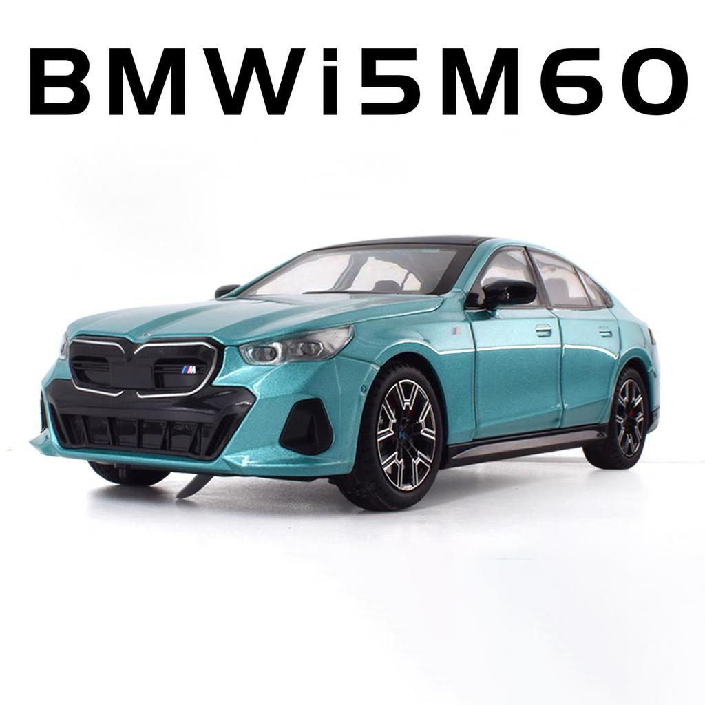 1/24 BMW I5 M60 литой спортивный автомобиль модель литой металлический лимузин чисто электрические транспортные средства модель автомобиля имитация звука свет детский подарок