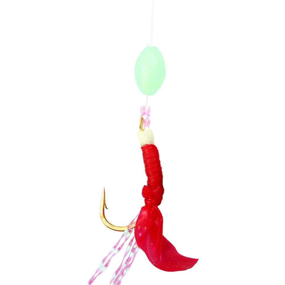 Hook Wire Fishskin Skirt Lure Fishing String Hooks Fishing Sabiki Rigs Artificial Fishing Lures
