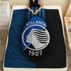 Atalanta BC Printed Flannel Blanket, soft throw for bedroom sofa, washable,soccer fan merchandise, great gift.