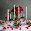 2 шт. Зеленые свечи, спиральные конусные подсвечники, витые рождественские свечи для званого ужина