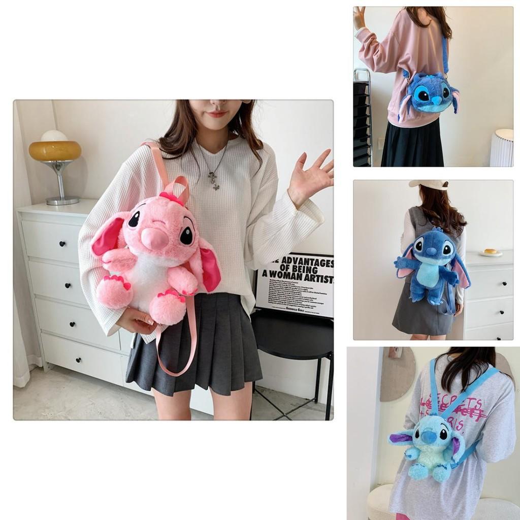 Lilo Stitch Soft Plush Crossbody Bag With Inner Pocket For Kids And Teens