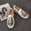 Old Beijing Cloth Shoes Embroidery Flower Social Guy Male Moccasin-Gommino Student Casual Shoes National Chinese Style