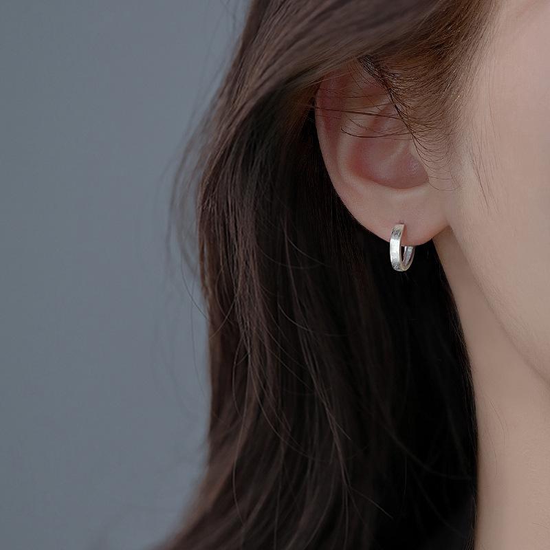 Новые серьги-кольца из стерлингового серебра 925 пробы Круглые Серьги с Классным Шармом Простой Стиль Красивые Украшения для Женщин Подарок на День Рождения