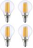 KY LEE G45 6W 100V LED Filament Bulbs, E14 Base, 2700K Warm White, Equivalent To a 60W Incandescent Bulb, Full Beam Distribution, Classic Retro
