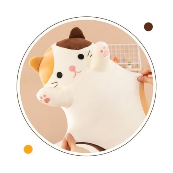 Плюшевая подушка-обнимашка Demanca Cat, Большая подушка-обнимашка с кошкой, Милая мягкая подушка для сна, Реальная гигантская обнимашка, Подарок на день рождения подруге, детям, Стирка, Подушка-животное