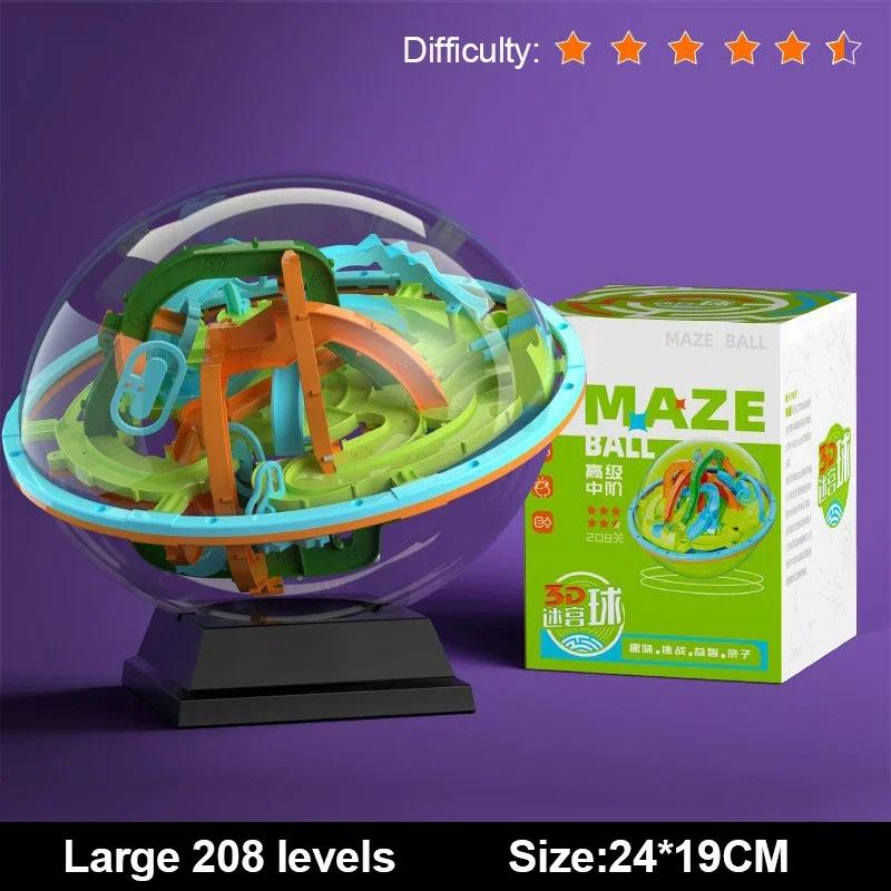 3D головоломка с шариком-лабиринтом, игрушка для детей, игра с препятствиями, лабиринт с мячом, 3D-лабиринт, головоломка Монтессори, баланс, поезд, игра на прохождение