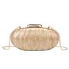 2024 Women's Oval Shell Acrylic Evening Bag with Chain Strap
