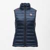 Sleeveless Down Jacket Funnel Neck Embossed Logo Bi Color Woman ROSSIGNOL