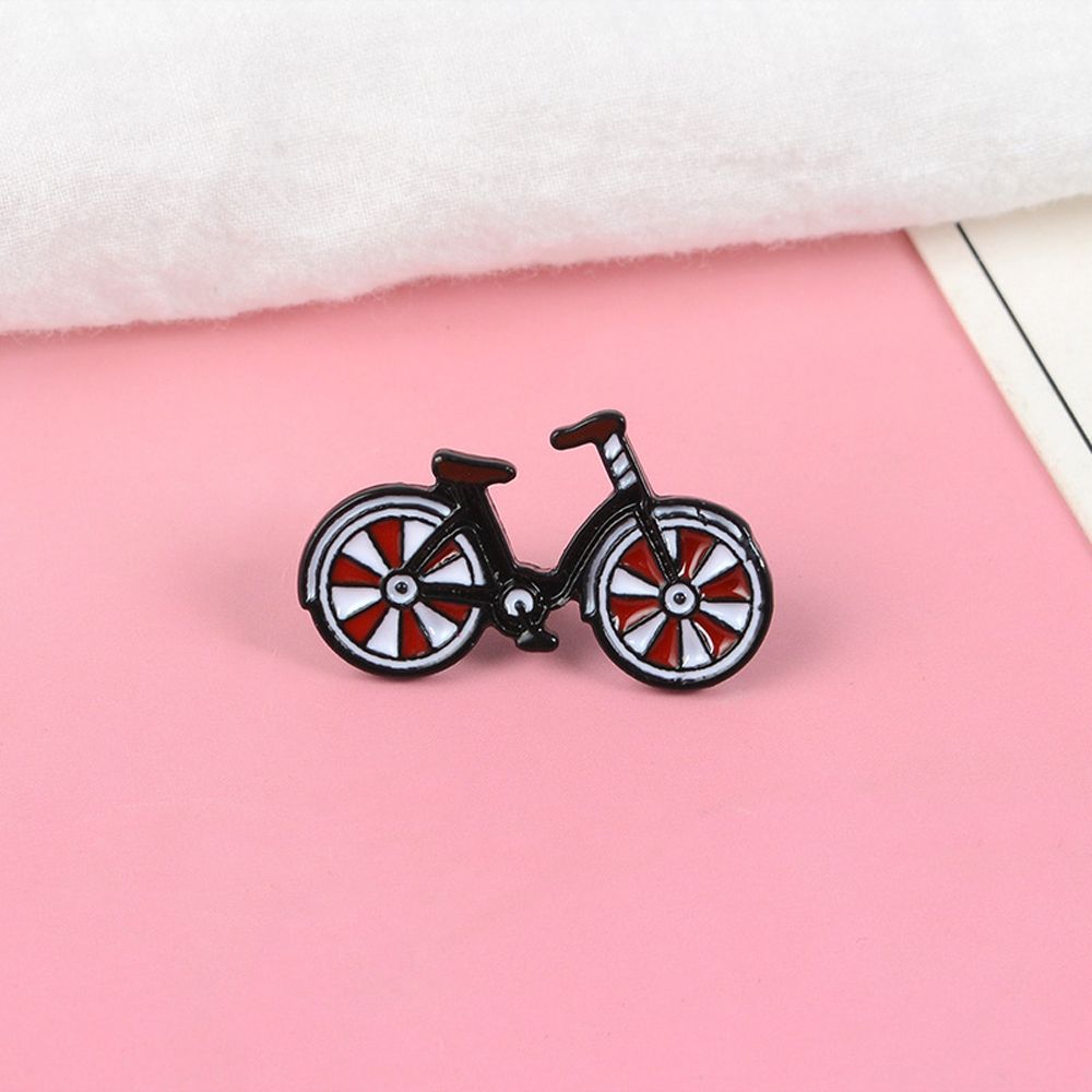 Pin Zinc Zinc Alloy Jewelry Unisex I Love My Red Bicycle Pin Cyclists Badges Bike Brooch Sports Lapel Pins